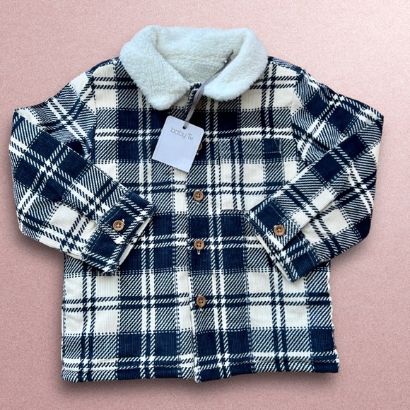 Jacket Shirt Soft unisex Toddler Size: 12-18m With Inner Sherpa Lining UK brand - Picture 13 of 14